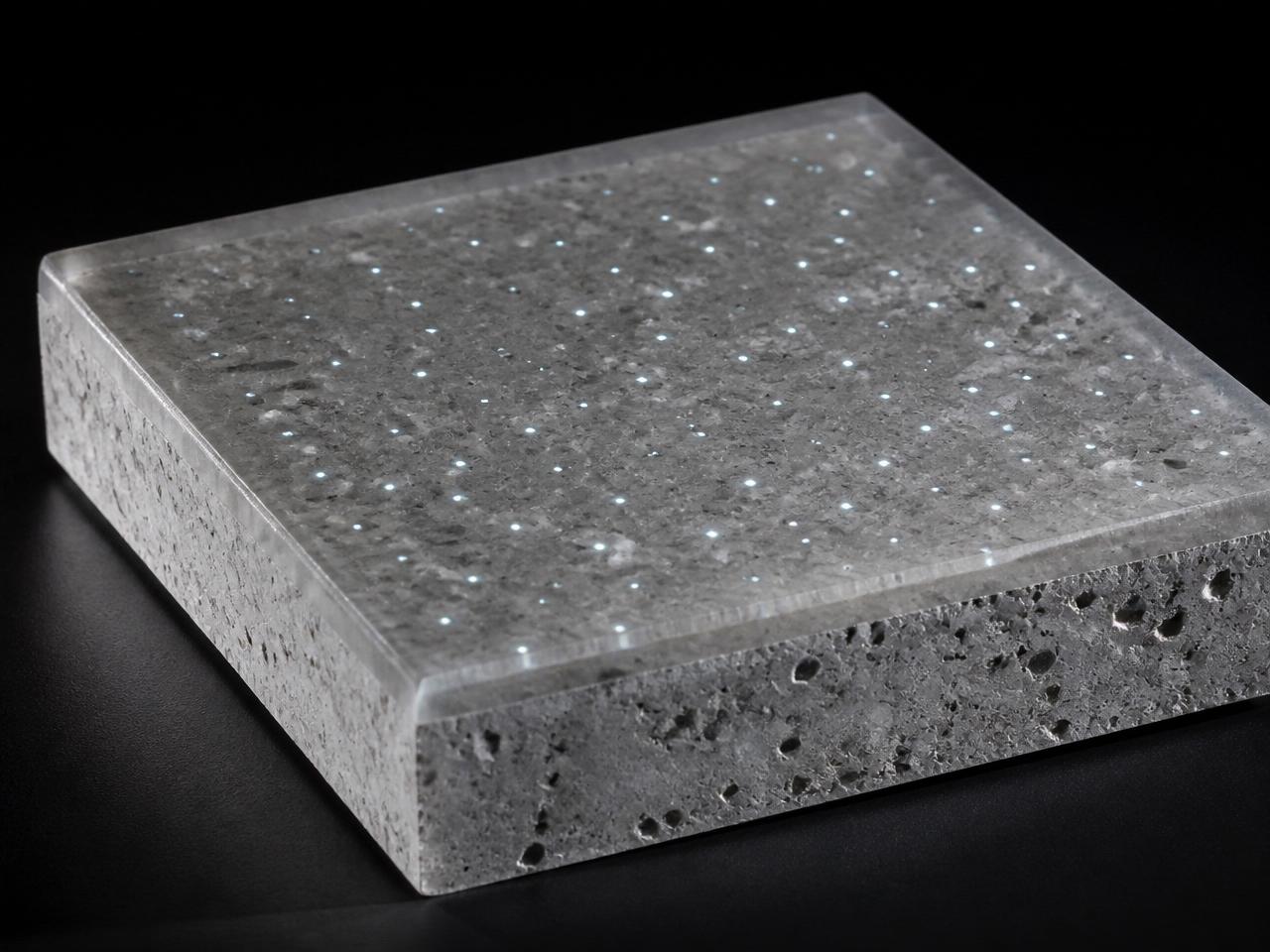 ALPI translucent concrete paver, close-up